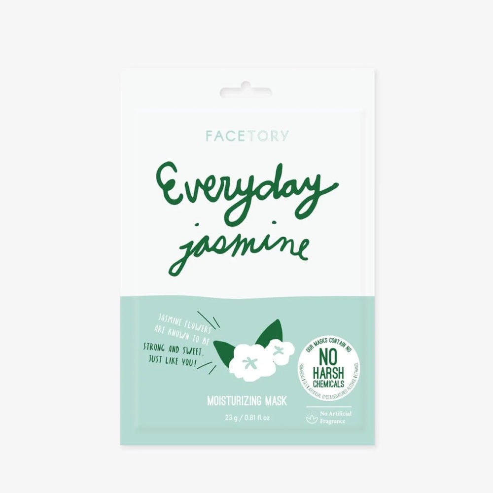 Facetory Everyday Jasmine Moisturizing Mask - Mint & White